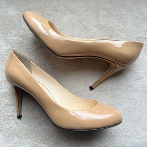 Giuseppe Zanotti Nude Patent‎ Leather Stiletto Heel Pumps Women EU 40.5 US 10.5